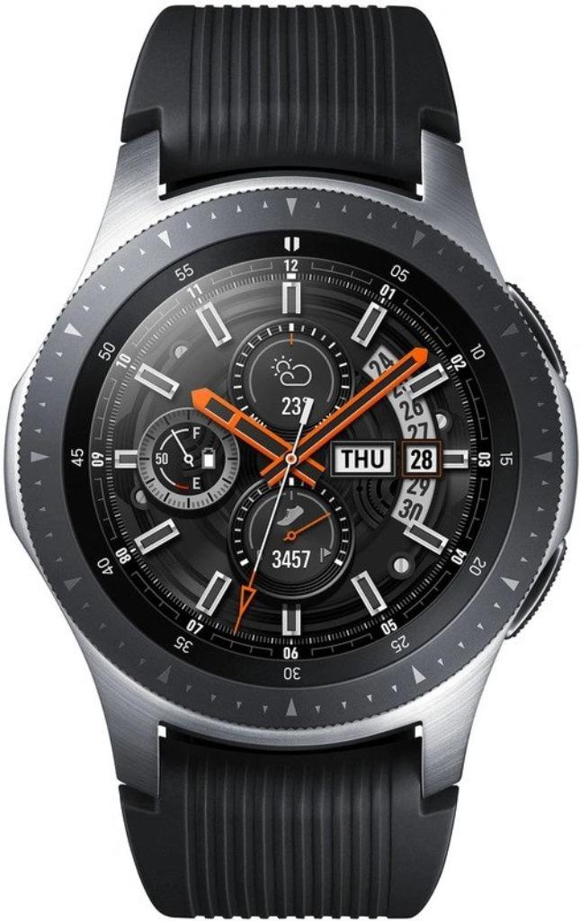 Samsung Galaxy Watch (46mm) Zilver (Zwart), Handtassen en Accessoires, Smartwatches, Hoogte, Ophalen of Verzenden, Zo goed als nieuw