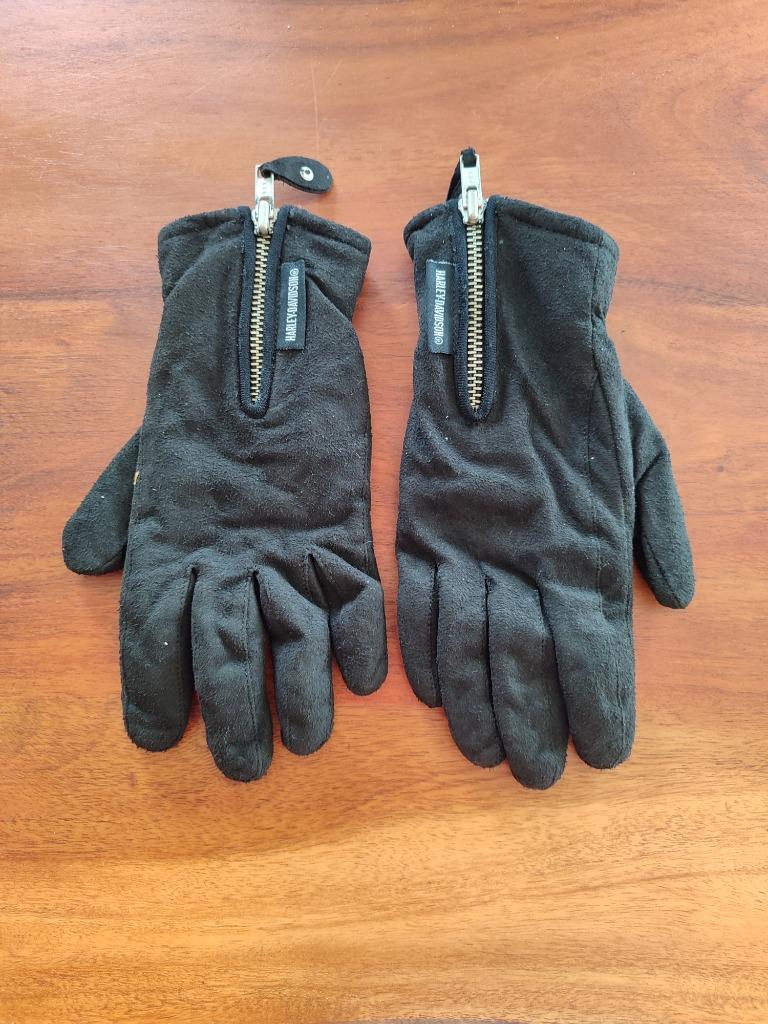 Handschoen Harley Davidson _ nubuckleer _ XS _ kleur zwart., Motoren, Ophalen of Verzenden, Tweedehands, Handschoenen, Harley Davidson