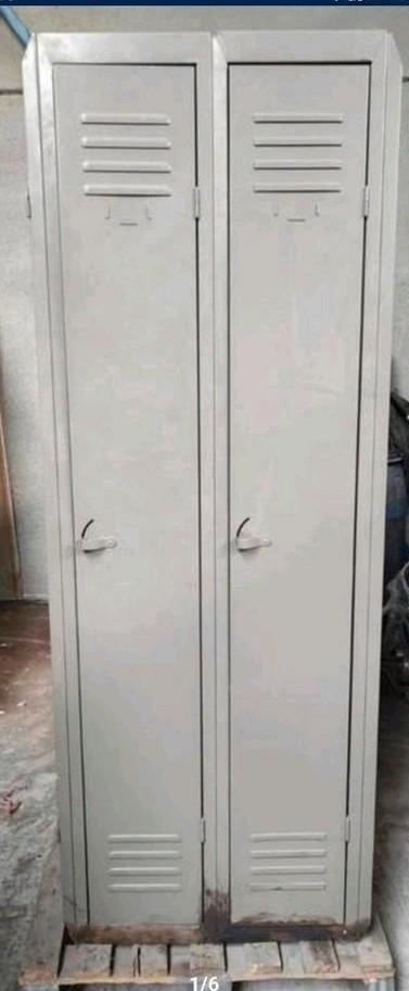 Vintage industriele metalen locker lockerkast hal promo, Ophalen of Verzenden, Gebruikt