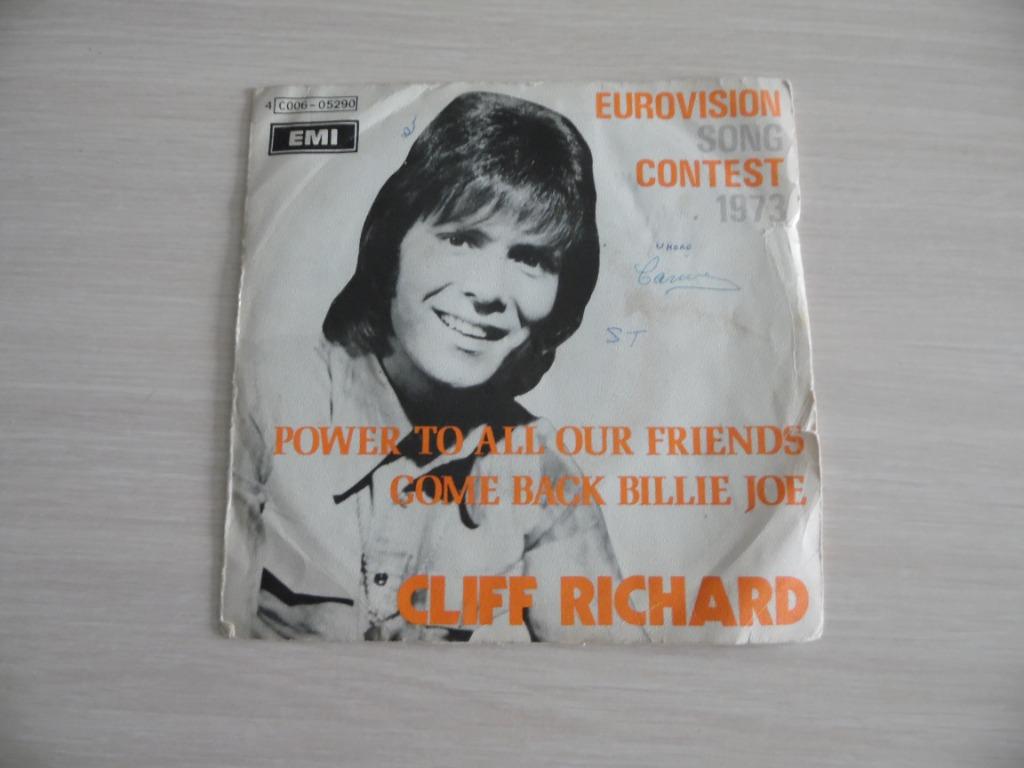 POWER  TO ALL  OUR FRIENDS  CLIFF  RICHARD  EUROVISION  1973, Enlèvement ou Envoi, Comme neuf, Autres formats