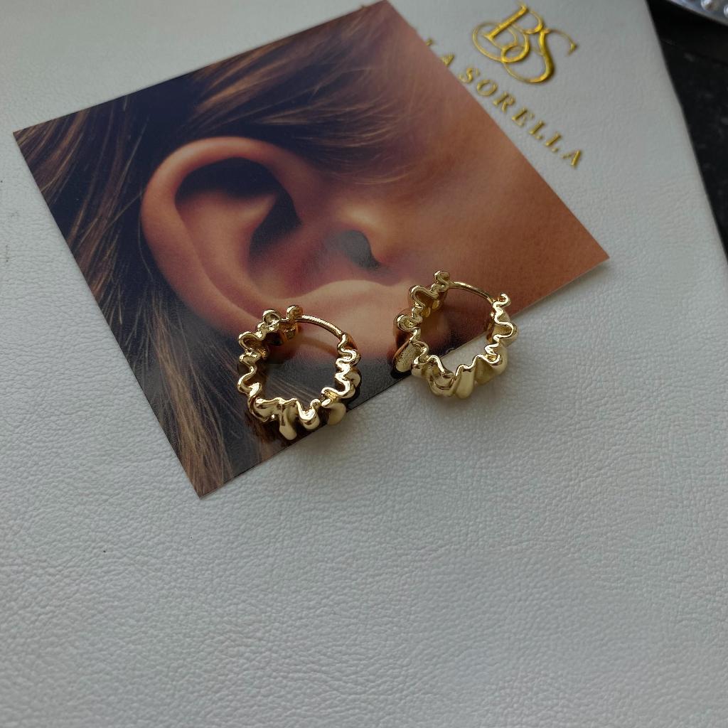 Oorbellen chunky verguld 14k, Overige materialen, Hangers, Nieuw, Ophalen of Verzenden