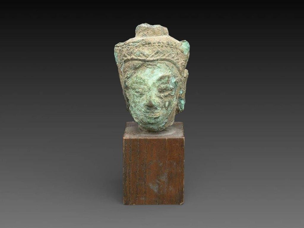 Petite tête de Bouddha, bronze, Thaïllande, Enlèvement ou Envoi