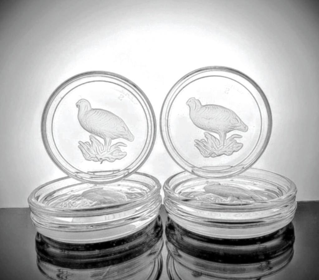 5 sous-verres  - Val St Lambert - état parfait, Envoi