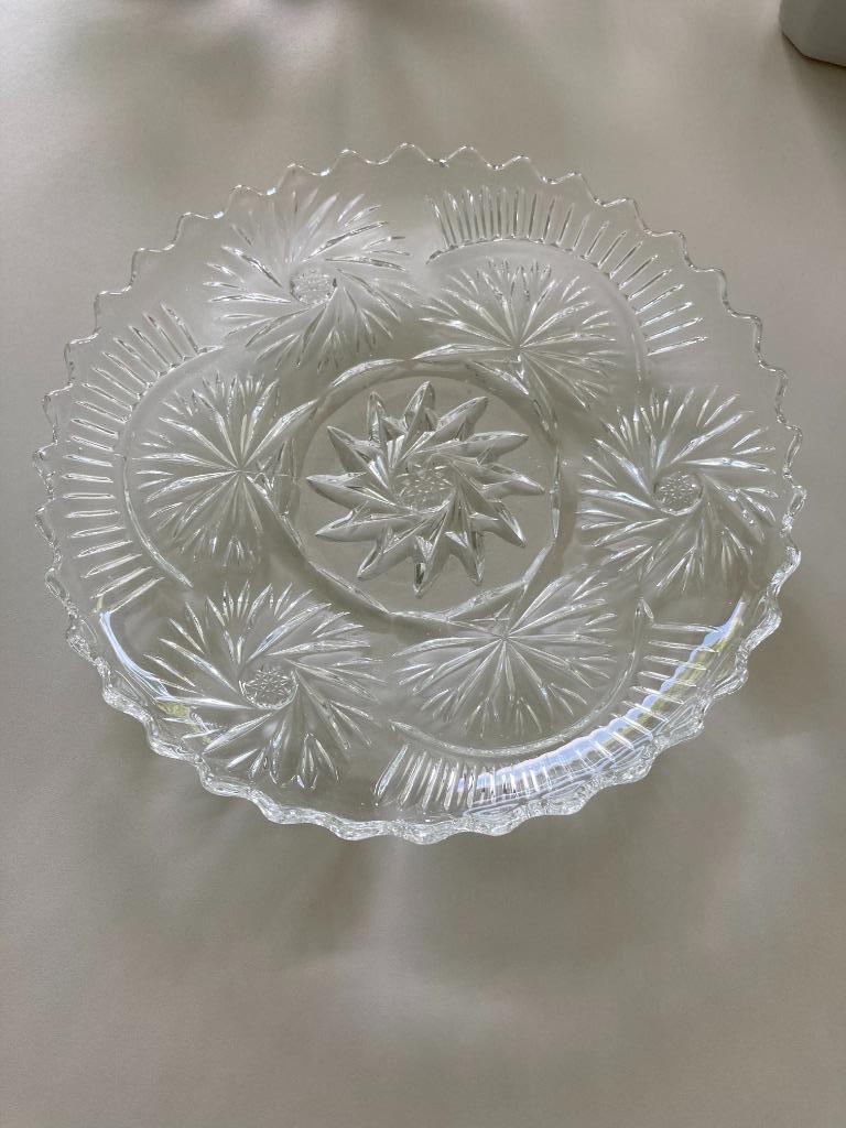 glazen schaal/plateau - goede staat, Huis en Inrichting, Ophalen, Gebruikt, Overige stijlen, Glas
