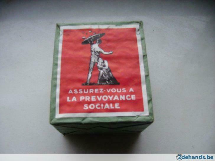pak houten lucifers La Prévoyance Sociale brussel, Gebruikt, Luciferdoosjes of -merken