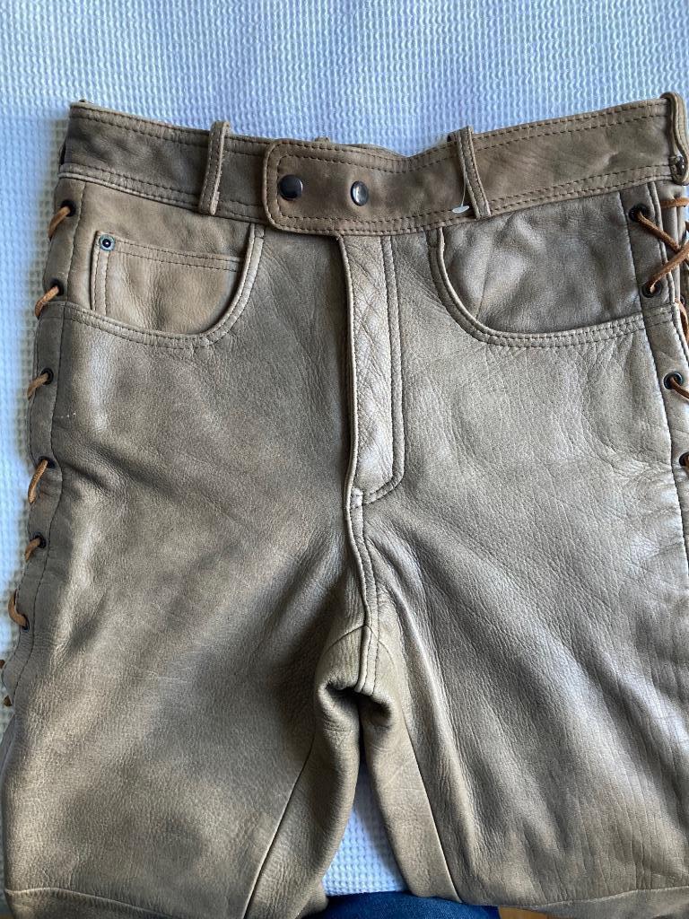 pantalon femme à lacets cuir moto vintage MotoDress, Enlèvement ou Envoi, Seconde main, Pantalon | cuir, Motodress