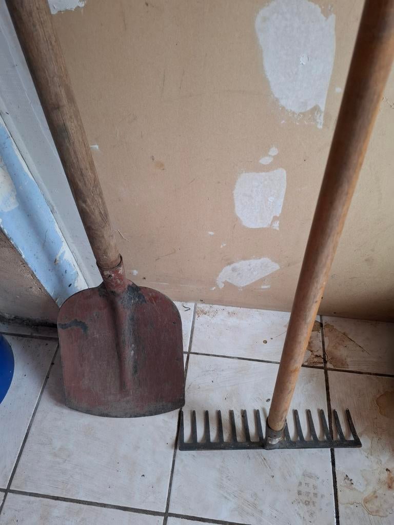 Lot de pelle + râteau, Tuin en Terras, Hand-tuingereedschap, Ophalen, Gebruikt, Hark