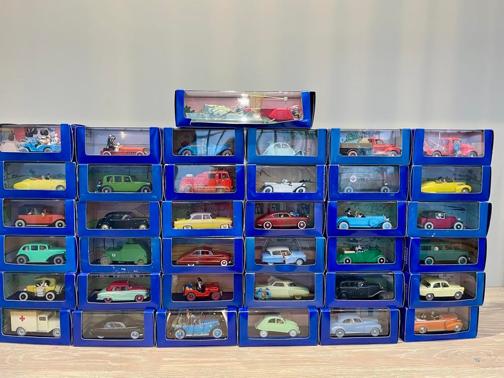 „Met de auto Kuifje!” - Autocollectie in 1/43 -18€ per stuk, Ophalen of Verzenden, Zo goed als nieuw, Auto
