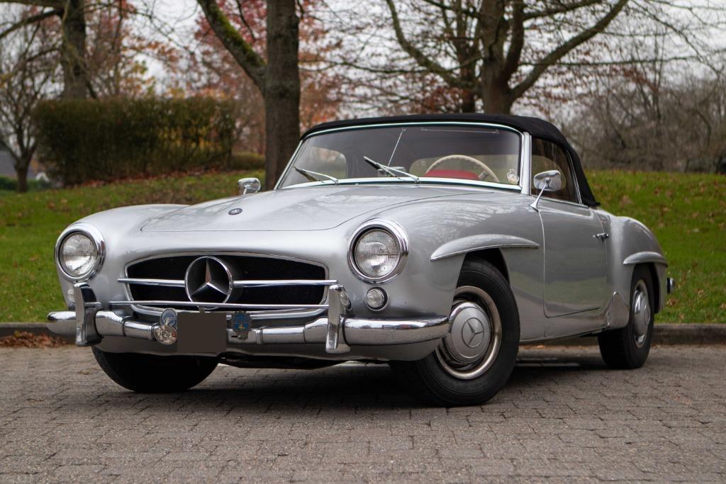 Mercedes-Benz 190 SL - Very good condition - Expertise, Cuir, Argent ou Gris, Achat, Radio