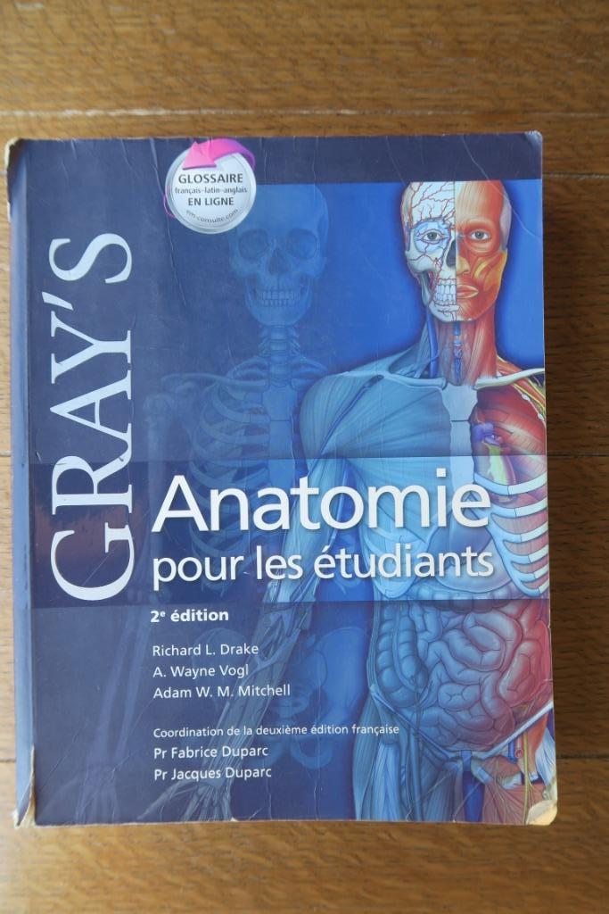 Livre d'Anatomie Gray's pour étudiant en médecine, pharmacie, Livres, Enlèvement, Utilisé, Enseignement supérieur