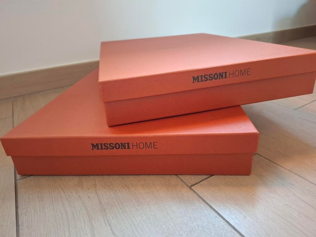 2 grandes boîtes de rangement Missoni Home, Enlèvement ou Envoi, Comme neuf, Boîte