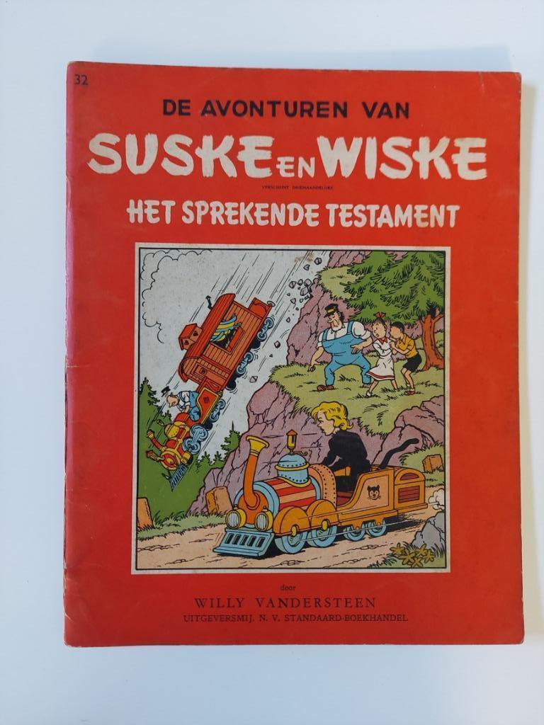 Suske en Wiske Nr32 Het sprekende testament 1958 1st Druk, Enlèvement ou Envoi, Willy Vandersteen, Une BD, Utilisé