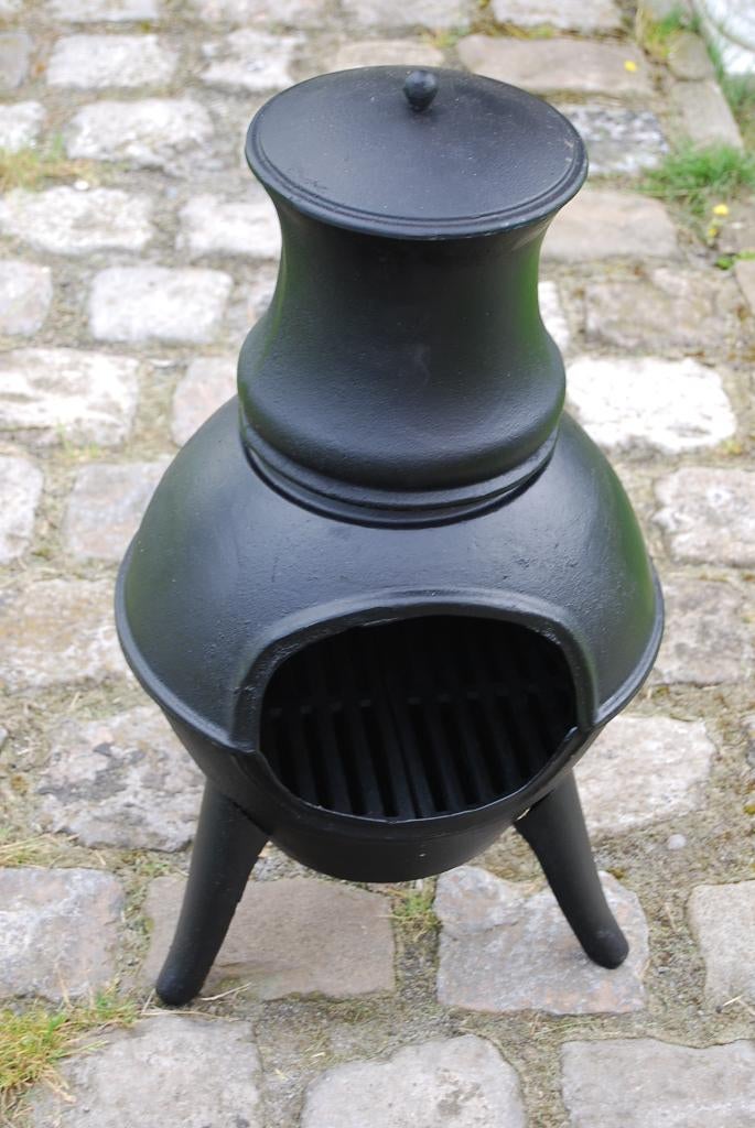 VUURPOT, OPEN HAARD, GIETIJZEREN TERRASVERWARMER 70 CM, Ophalen of Verzenden, Nieuw