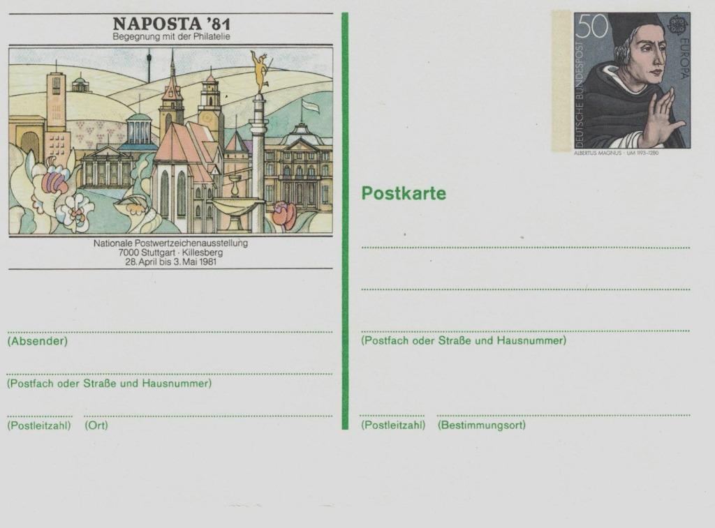 Briefkaart Naposta '81, Enlèvement ou Envoi