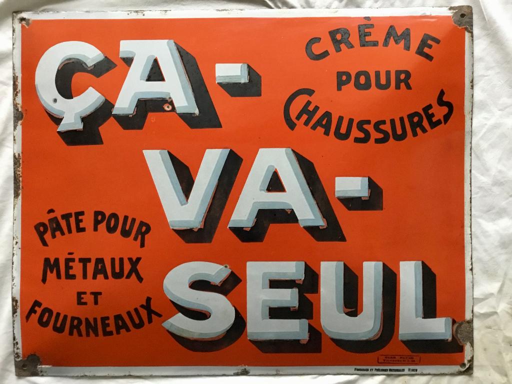 Groot gewelfd emaille bord dat alleen past, goede staat 51x4, Verzamelen, Ophalen of Verzenden, Gebruikt, Reclamebord