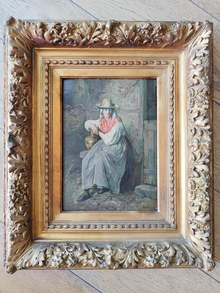 Peinture à l'huile signée Madou, Enlèvement