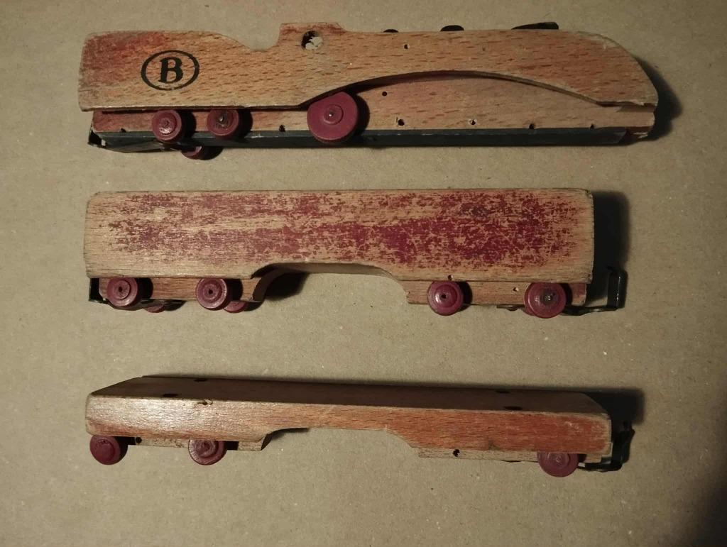 Jouet ancien Train en bois SNCB (Loco 18cm), Enlèvement ou Envoi, Utilisé, Train, Modèle réduit