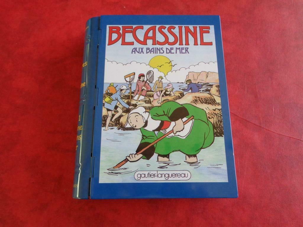 Boîte Métal. "Bécassine forme livre". Bleu., Collections, Boîte en métal, Comme neuf, Autre, Autres marques, Enlèvement ou Envoi
