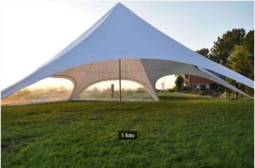 Lenteaanbieding! Campershelter 14x14m Stertent 2024. Wit, Ophalen of Verzenden, Nieuw