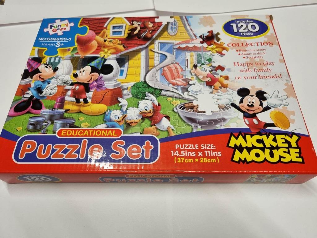 Mickey Mouse Puzzel, Kinderen en Baby's, Ophalen, Meer dan 50 stukjes, Gebruikt, 4 tot 6 jaar