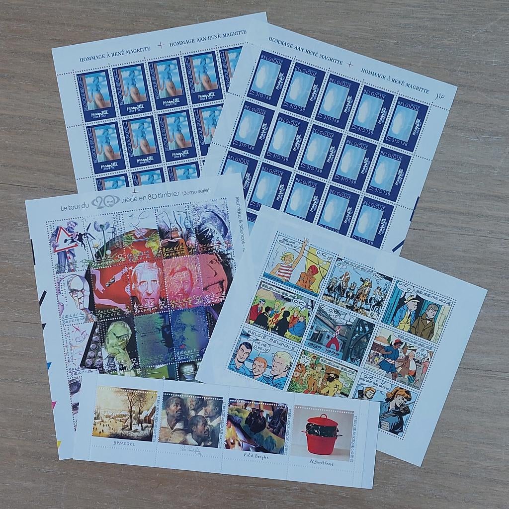 100 postzegels van 17 BEF, Ophalen, Postfris