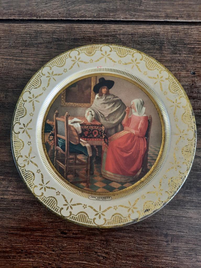 schaal met schilderij Vermeer, Antiek en Kunst, Ophalen