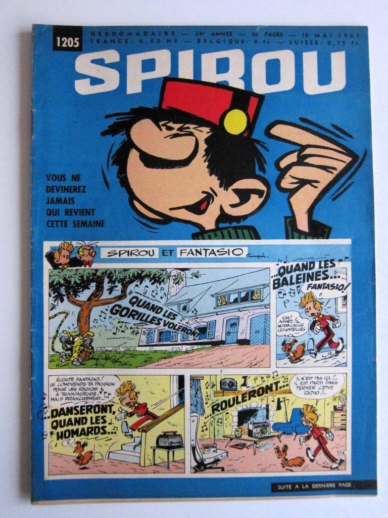 Hebdo Spirou 1205 + mini-récit n°62 (1961), Livres, Enlèvement ou Envoi, Une BD, Comme neuf, Collectif