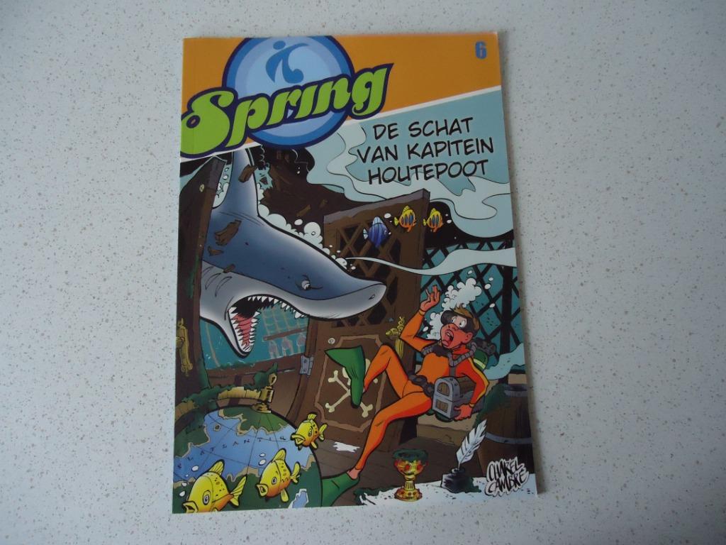 Strip van "Spring" De Schat van Kapitein Houtepoot., Une BD, Enlèvement ou Envoi, Comme neuf, Charel Cambré