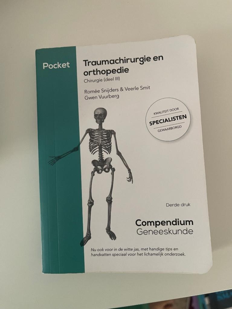 Traumachirurgie en orthopedie (Compendium Geneeskunde), Enlèvement ou Envoi, Comme neuf, Enseignement supérieur