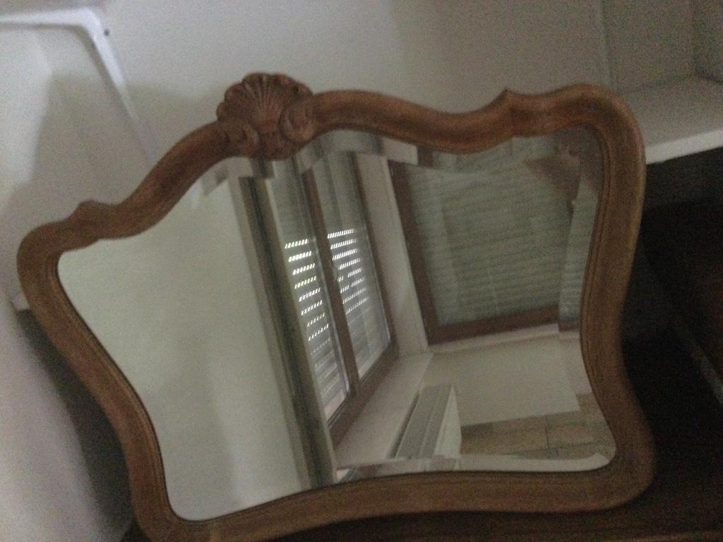 Miroir Biseauté avec plaque nominative Namur Bourguignon, Antiquités & Art, Enlèvement