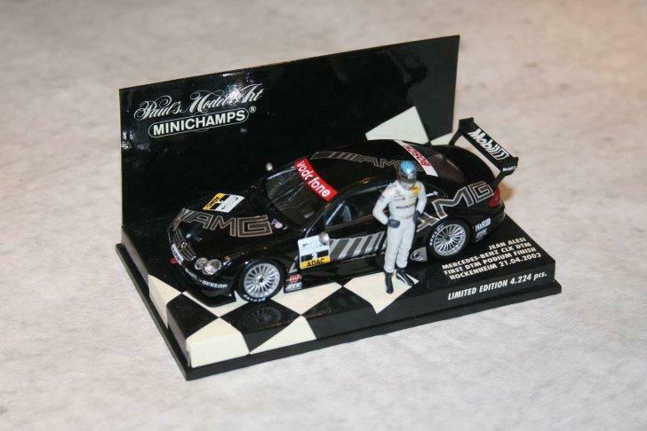 Mercedes-Benz CLK DTM Jean Alesi 1/43 Minichamps, Hobby en Vrije tijd, Ophalen of Verzenden, Nieuw, 1:32 tot 1:50, Auto