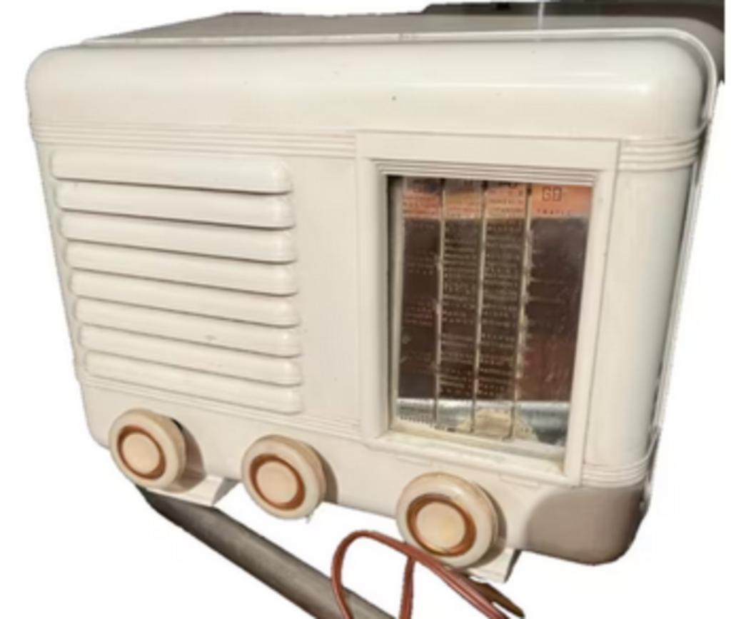 Oude buizenradio uit de jaren 40. Plaskondoos, Antiek en Kunst, Ophalen of Verzenden