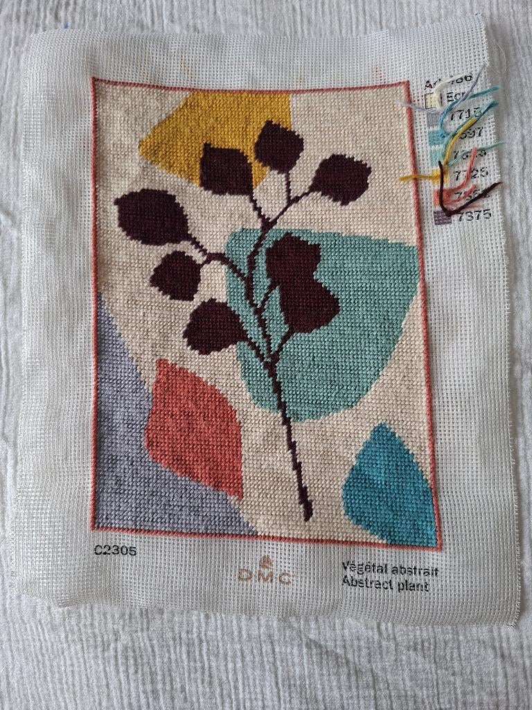 3 canevas vintage DMC plantes, Hobby & Loisirs créatifs, Enlèvement, Comme neuf, Broderies à la main, Autres types