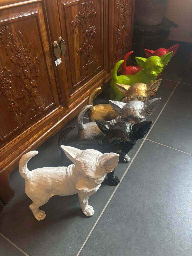 Chihuahua beeld, Tuin en Terras, Tuinbeelden, Ophalen, Nieuw, Overige materialen, Dierenbeeld