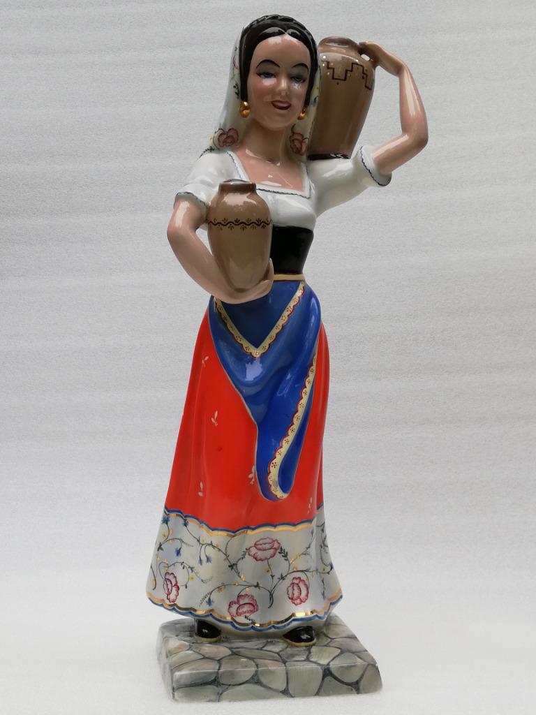 Mooi beeld - faience - Spaanse dame - Tre AAA Torino, Italië, Antiek en Kunst, Curiosa en Brocante, Ophalen of Verzenden