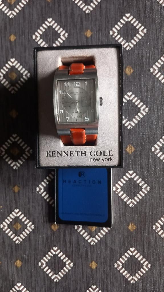 Montre Kenneth Cole bracelet cuir, montre acier inoxydable, Enlèvement, Acier, Cuir