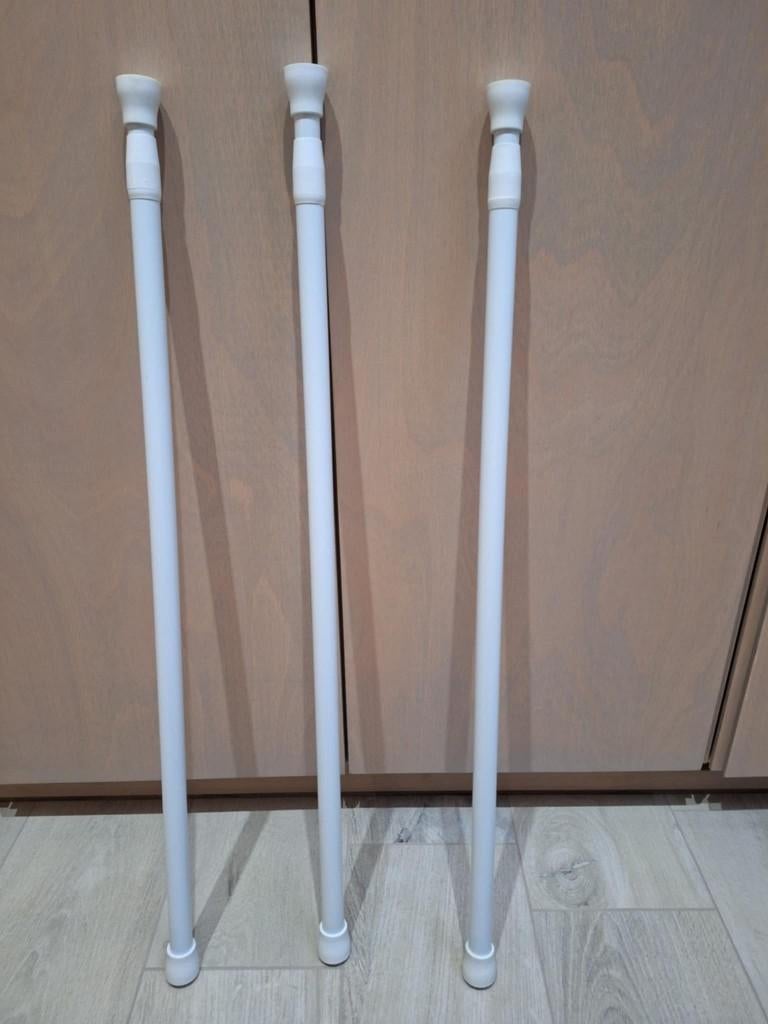 3 Douche gordijnstangen 85-135 telescopisch * Samen 3€, Huis en Inrichting, Badkamer | Badtextiel en Accessoires, Wit, Ophalen
