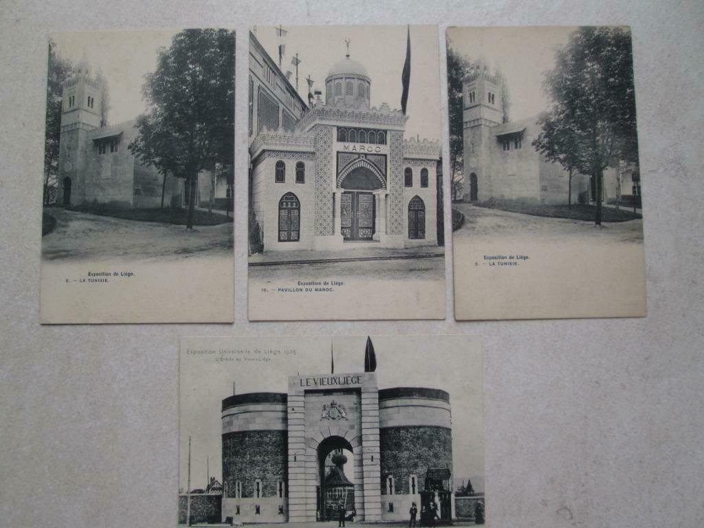 4 oude postkaarten Luik (1905), Verzenden, Luik