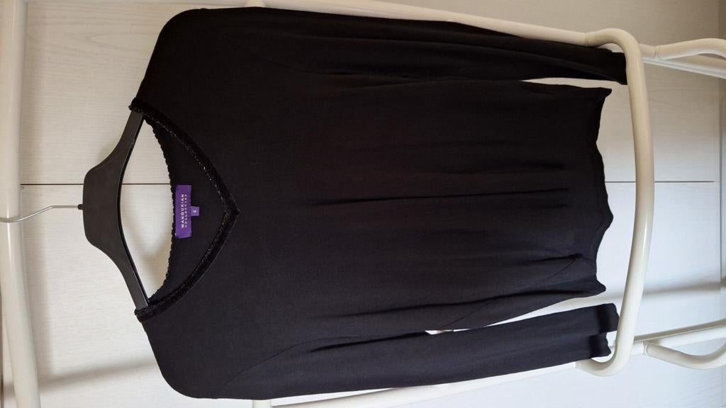 Dames topje maat 40 met glitter V hals zwart lange mouw, Kleding | Dames, Topjes, Maat 38/40 (M), Zwart, Ophalen of Verzenden