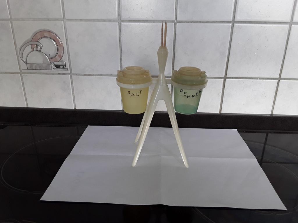 Vintage peper en zout Tupperware expo 58, Ophalen of Verzenden