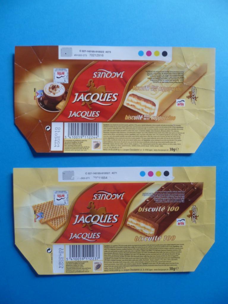 chocolat Jacques 100 chocolade emballage point Artis punt, Collections, Marques & Objets publicitaires, Enlèvement ou Envoi, Utilisé
