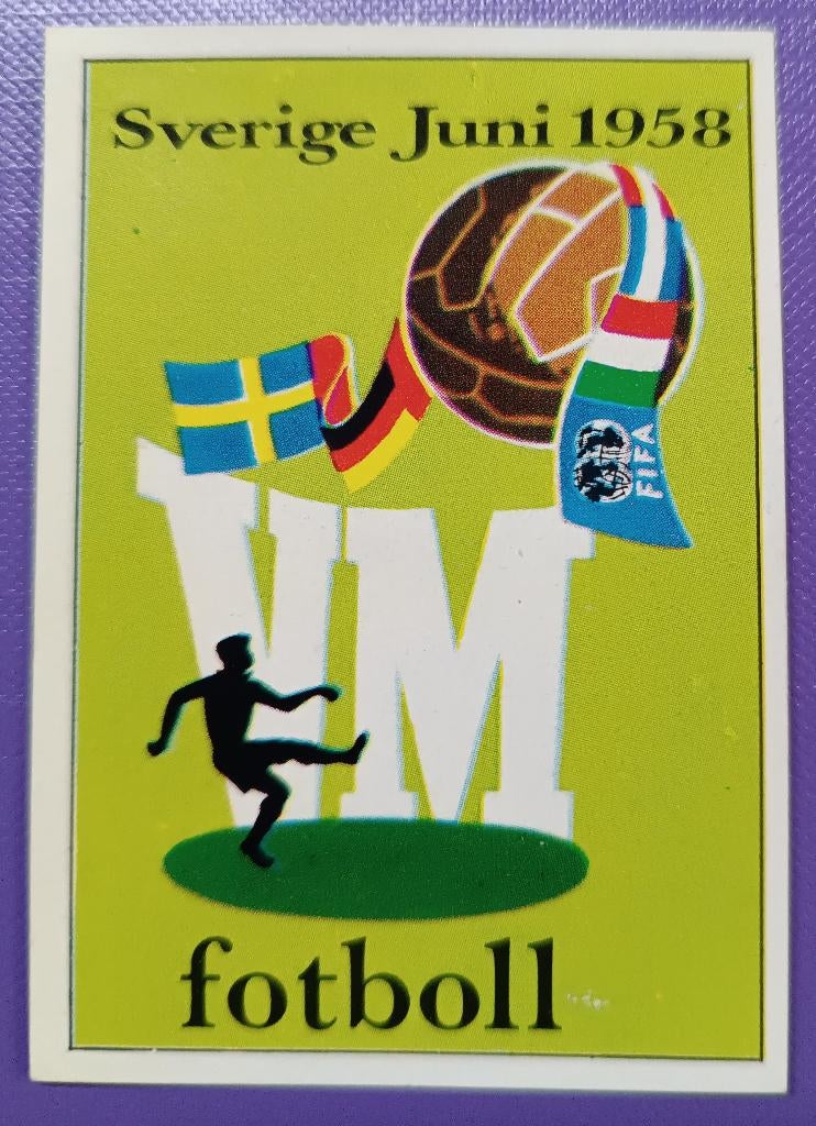 Panini  1970 foot Coupe du monde Mexique 70 affiche 1958, Envoi, Autocollant