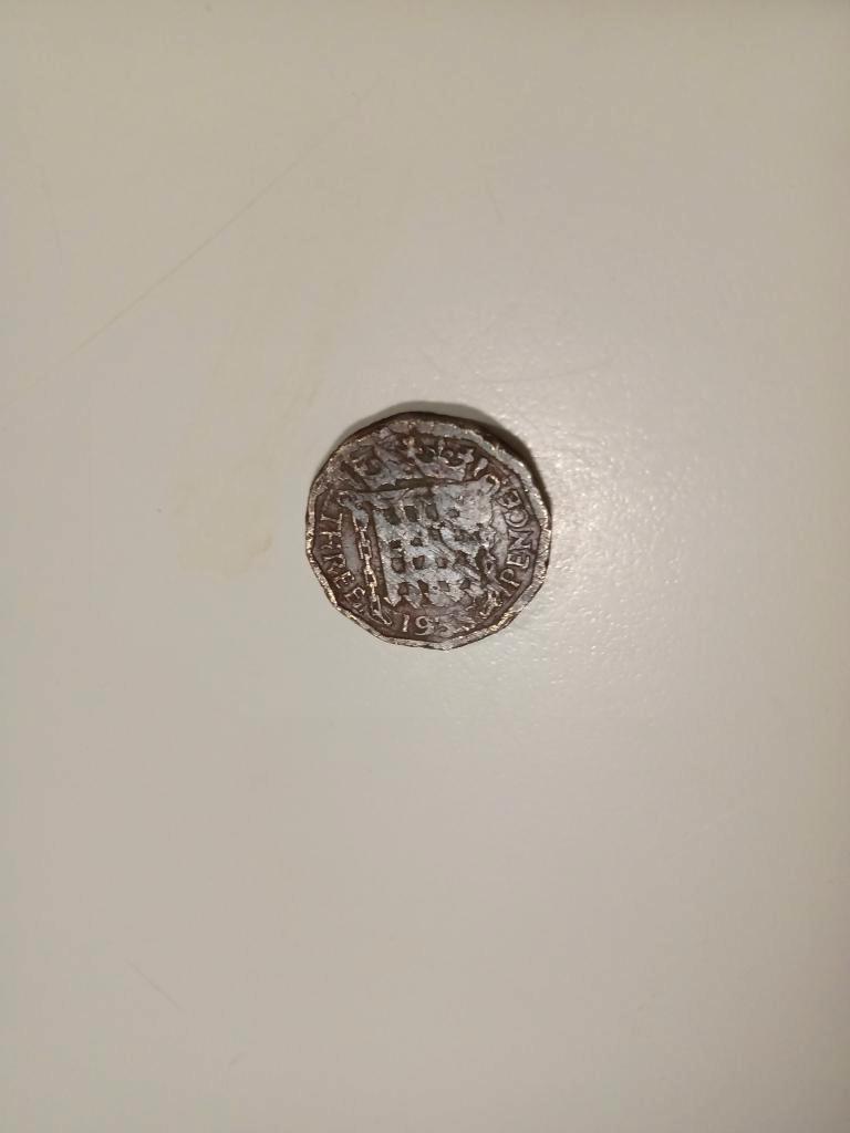 RARE monnaie Three Pence dodécagone angleterre 1935, Ophalen of Verzenden