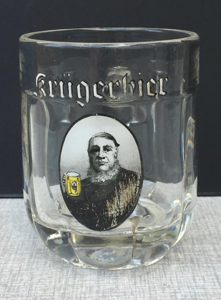 Verre à bière Kruger Eeklo émaillé, Enlèvement ou Envoi, Utilisé, Verre ou Verres, Autres marques
