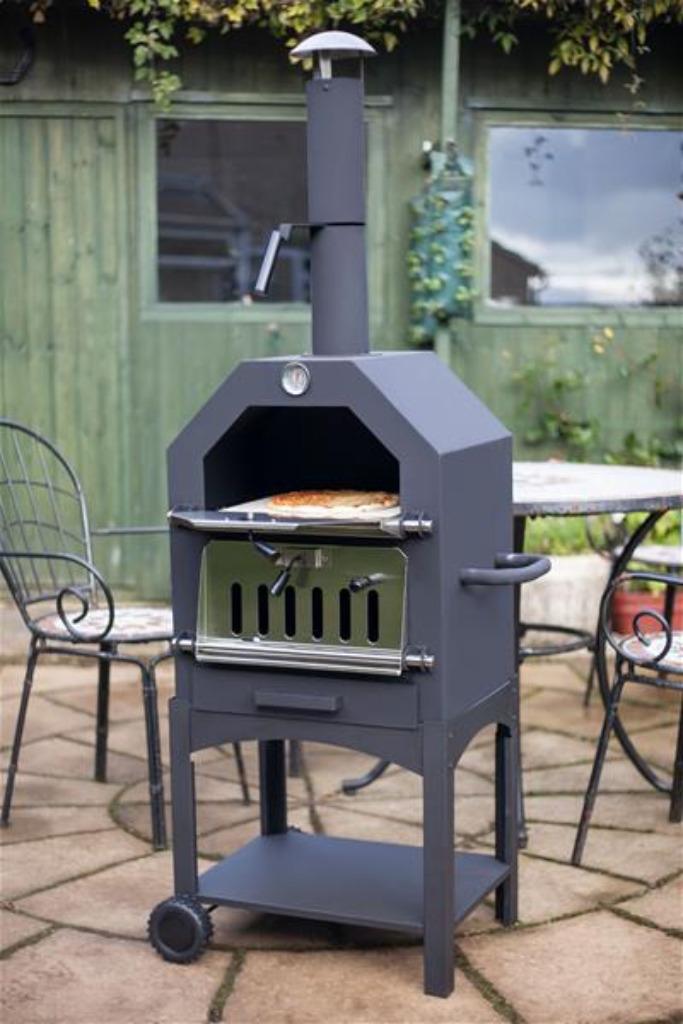 Pizza Steen Oven Pizzaoven Vlamoven BBQ Grill Houtskool, Tuin en Terras, Pizzaovens, Nieuw, Ophalen of Verzenden