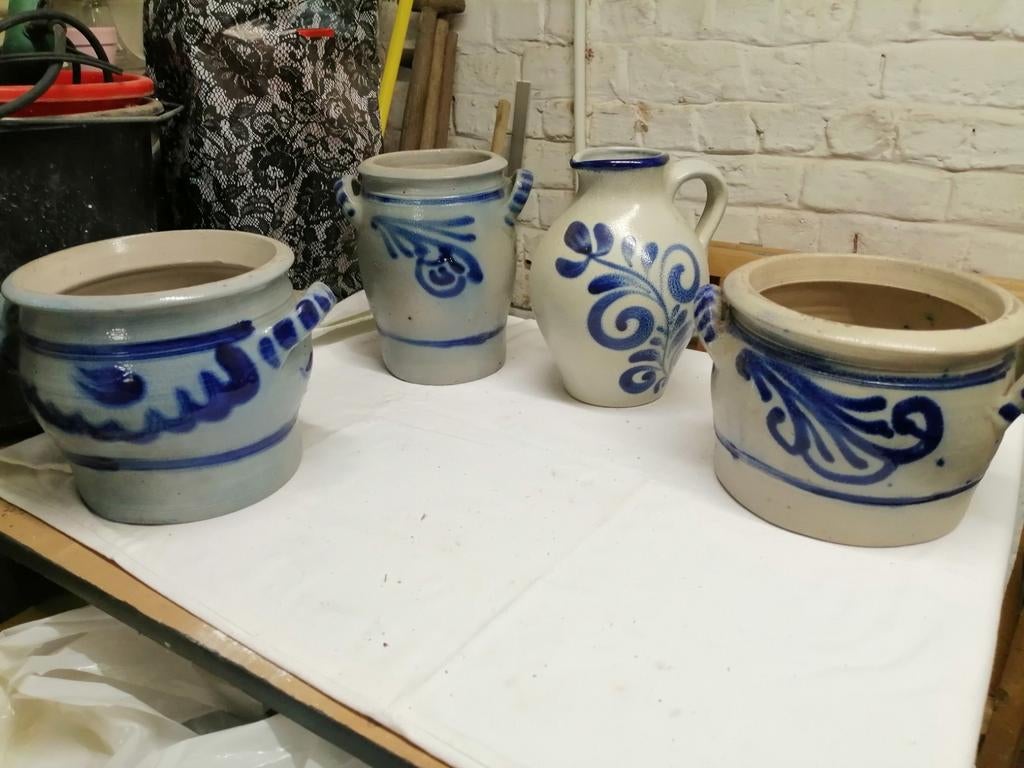 4 Keulse potten, in perfecte staat, Antiek en Kunst, Ophalen