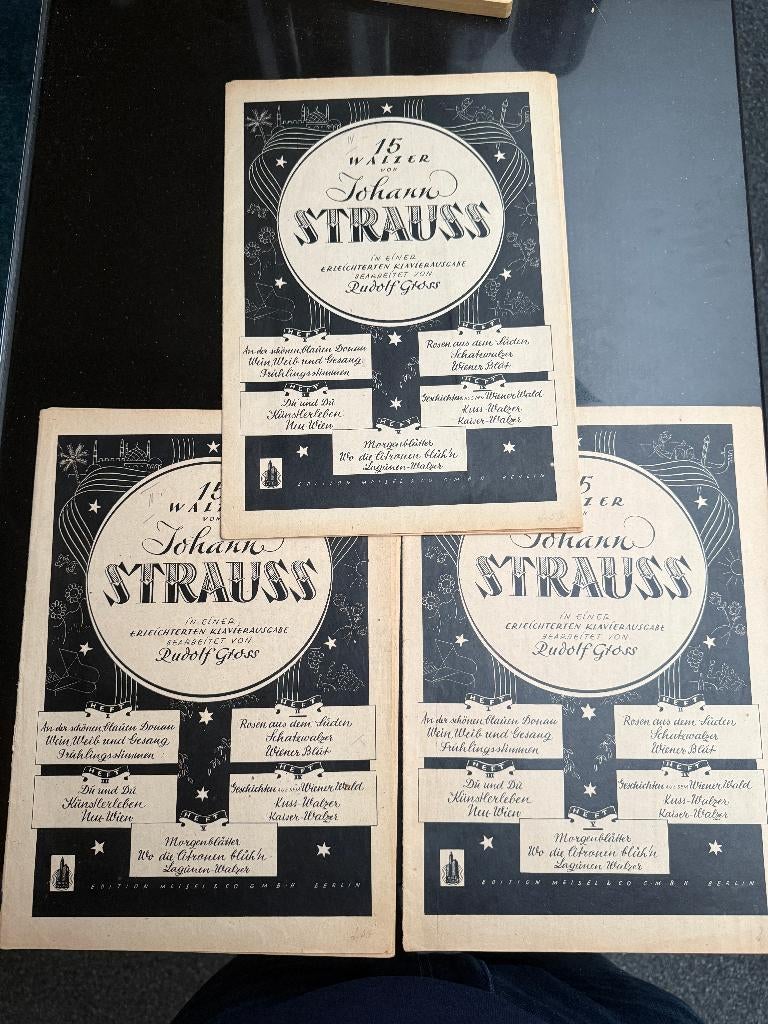 Piano partiture 15 Walzer von Johann Strauss, Muziek en Instrumenten, Bladmuziek, Klassiek, Ophalen of Verzenden, Zo goed als nieuw