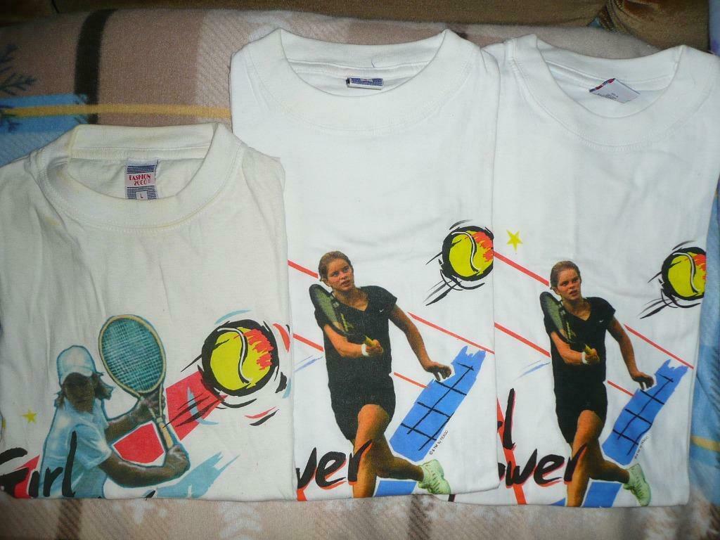 T shirt collection Kim Clijsters Justine Henin, Enlèvement, Neuf, Taille 42/44 (L), Blanc