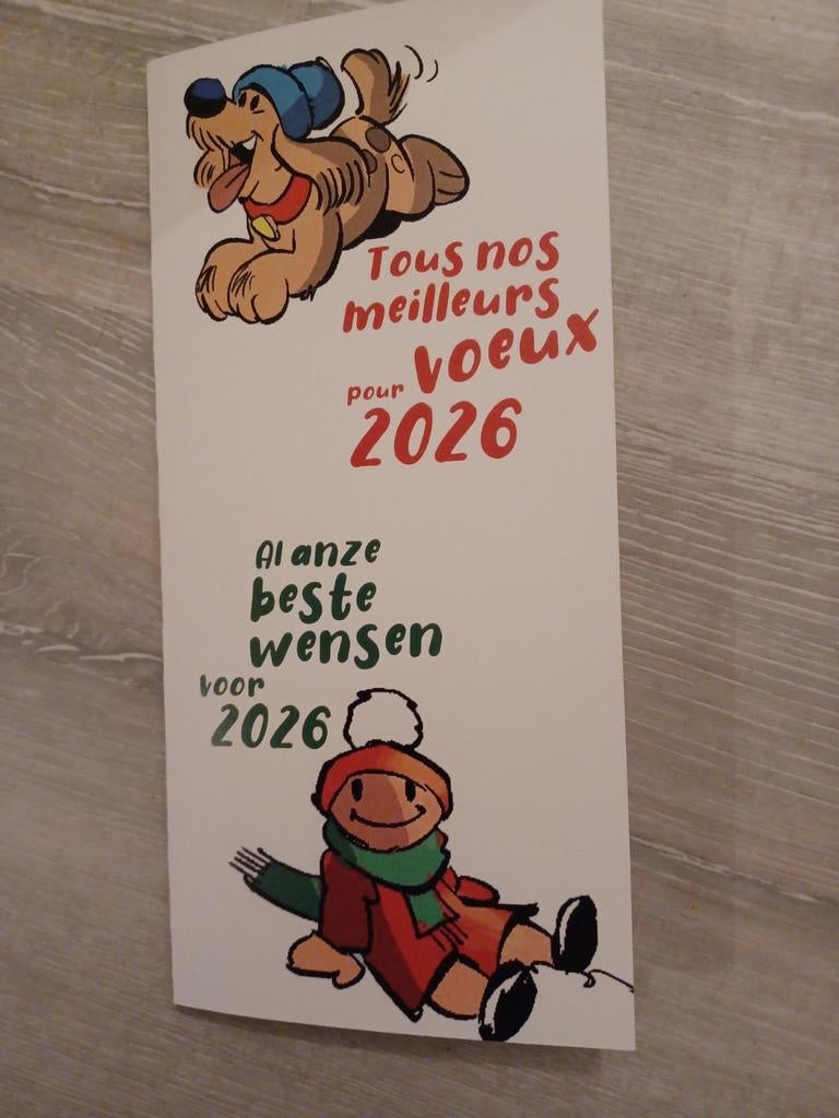 Wenskaart feestdagen 2026 Suske en Wiske - Charel Cambré, Verzamelen, Ophalen of Verzenden, Suske en Wiske