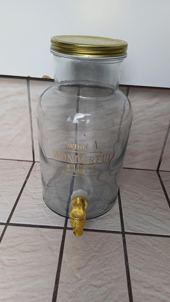 Récipient en verre avec robinet, Enlèvement, Comme neuf